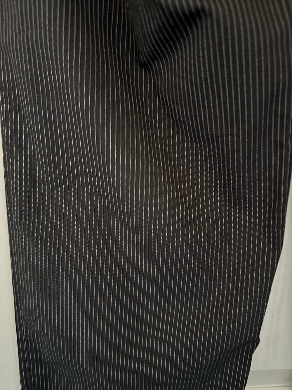 Prada Pinstripe Dress Pants Size 30 Black Slim Straight Tailored Italy NWT - Picture 8 of 16
